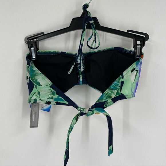 GAP Green and Blue Floral Bikini Top size M - Picture 2 of 3